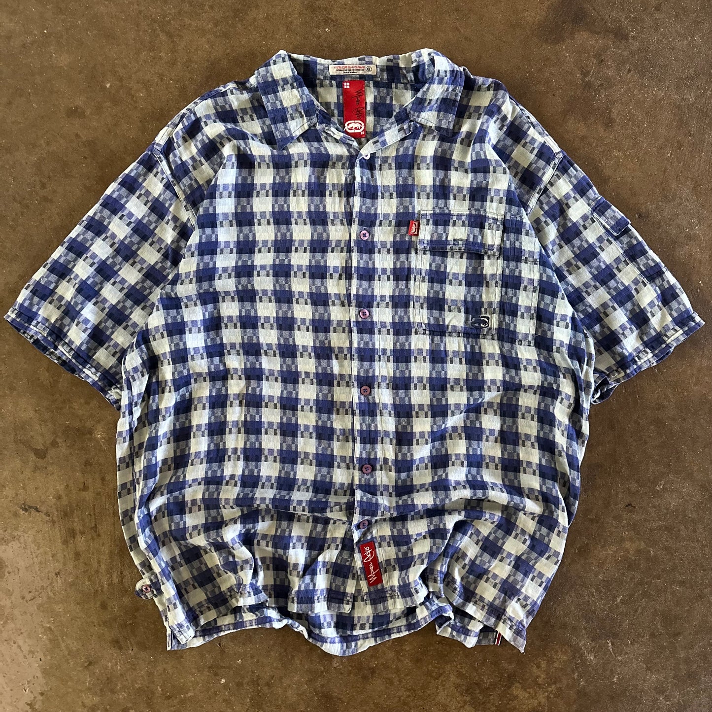 2000's Ecko Camp Collar Button Up Shirt- Extra Large