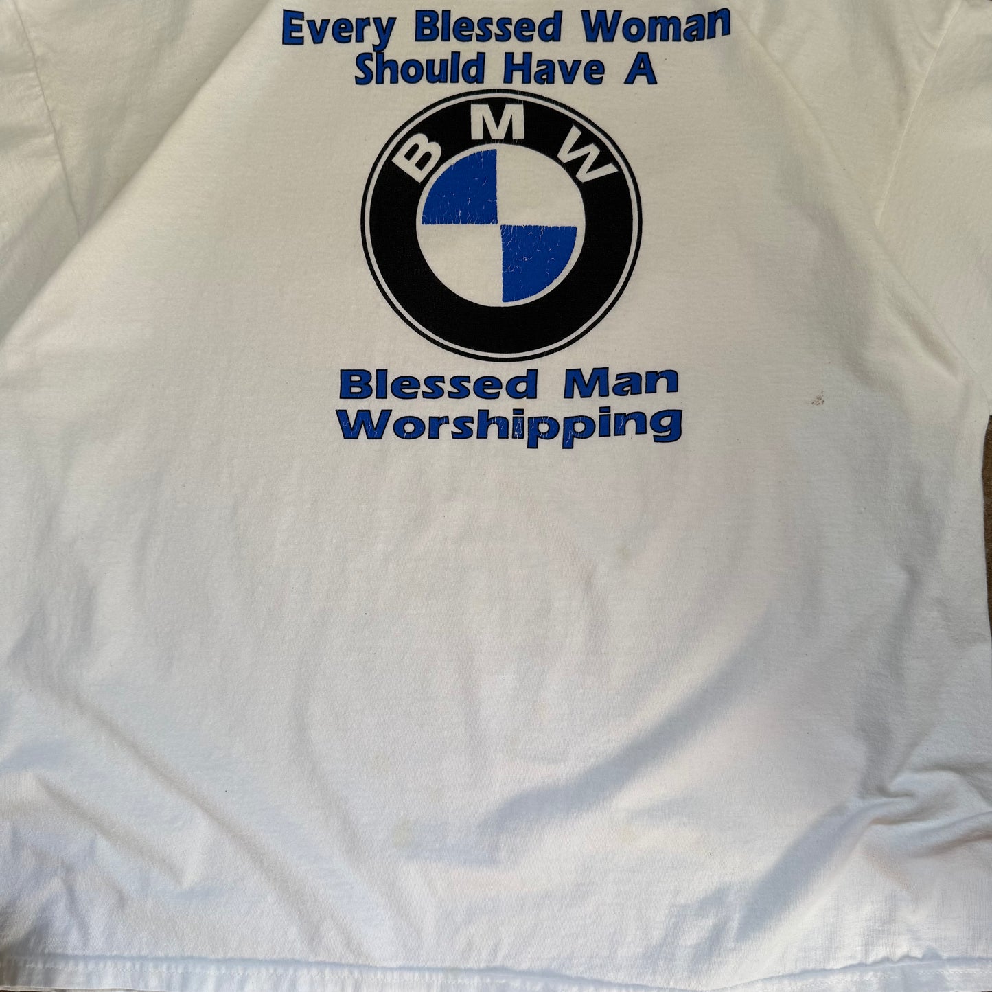 1990’s BMW Spoof “Blessed Man Worshipping” Graphic Tee - 2XL
