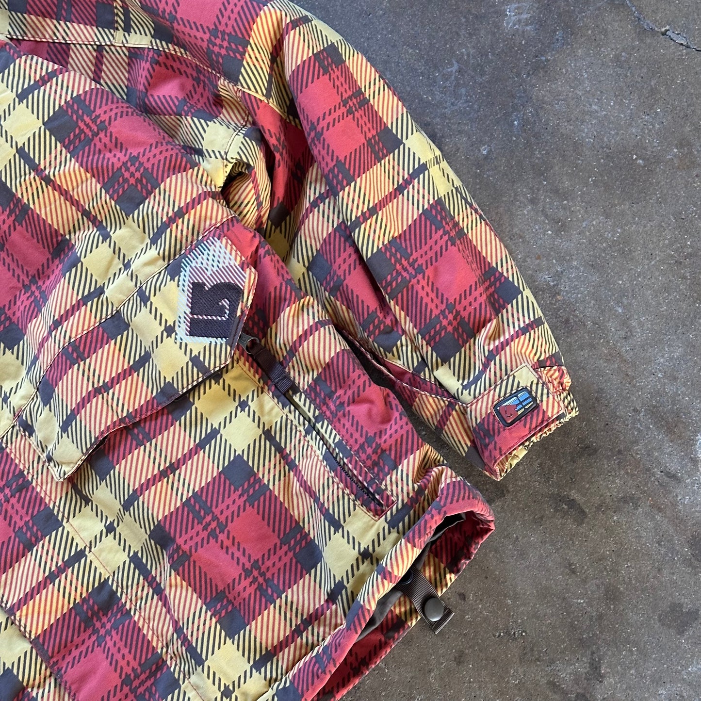 2000's Burton Plaid Shell Snow Jacket - Medium