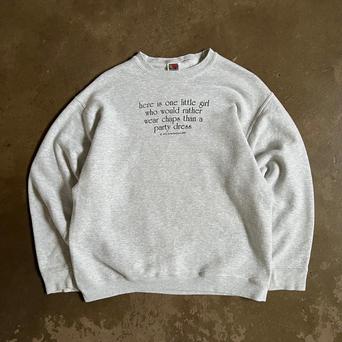 1990’s “One Little Girl” Crewneck- Large