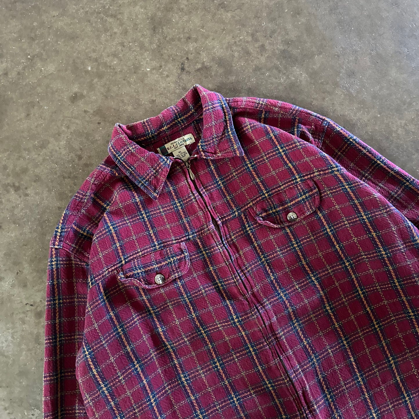 1990's Full Zip Flannel- Extra Large