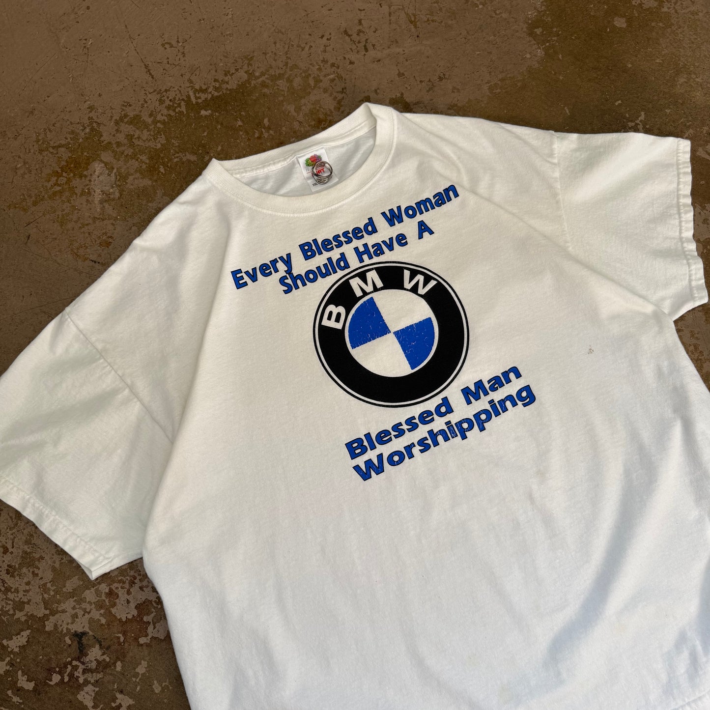 1990’s BMW Spoof “Blessed Man Worshipping” Graphic Tee - 2XL