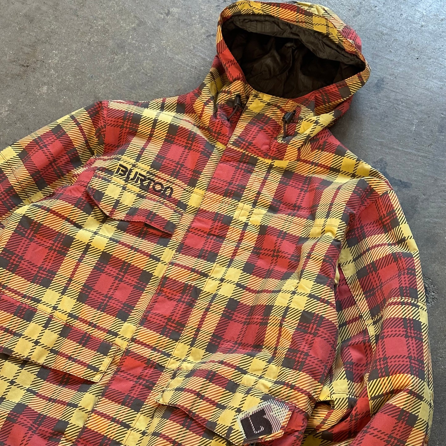 2000's Burton Plaid Shell Snow Jacket - Medium