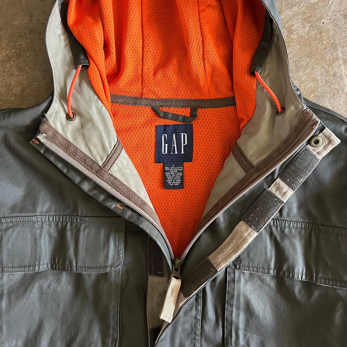 2000's Gap Waxed Cotton Anorak - Large